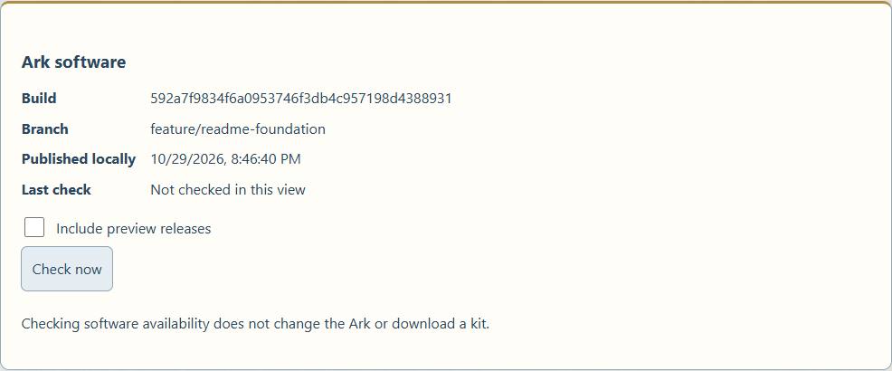 The software-update page shows the installed build and offers a separate preview-release option. Build identities and dates vary.